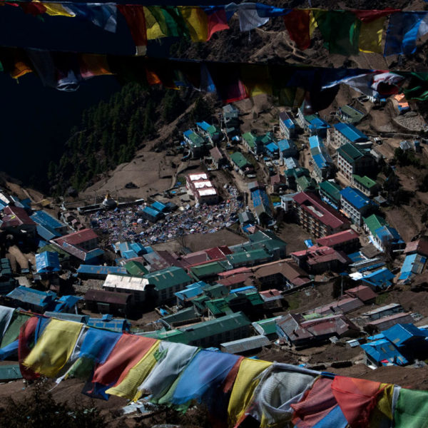 Namche Bazaar in the Khumbu region of Nepal