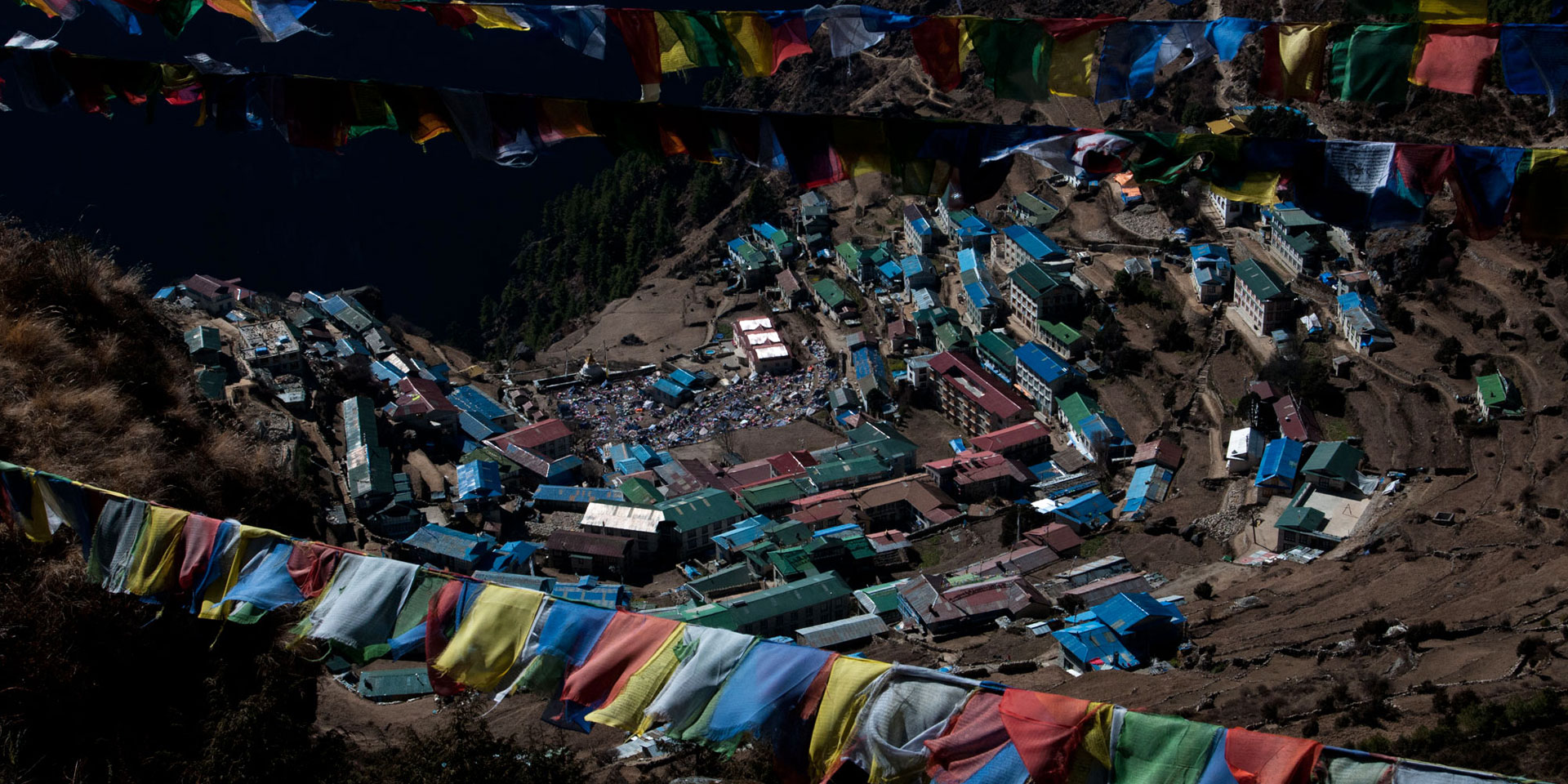 Namche Bazaar in the Khumbu region of Nepal