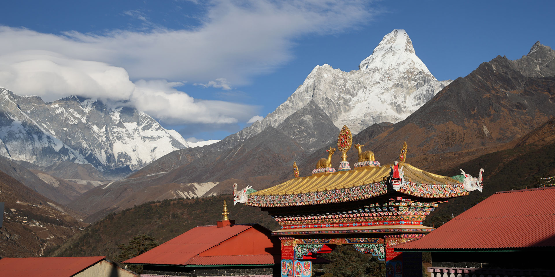 View of Ama Dablam from Tengboche on the Everest Base Camp trail