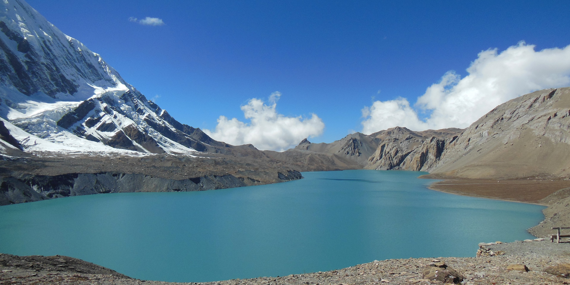 Tilicho lake on the Annapurna Circuit trek in Nepal